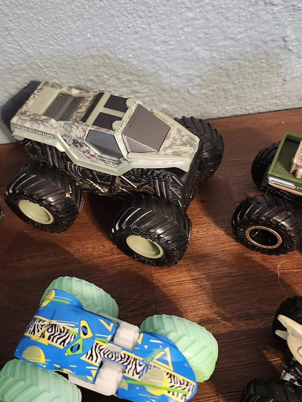 Monster Truck Lot of 8 Trucks Hot Wheels Spin Master Spiderman Dinosaurs Others
